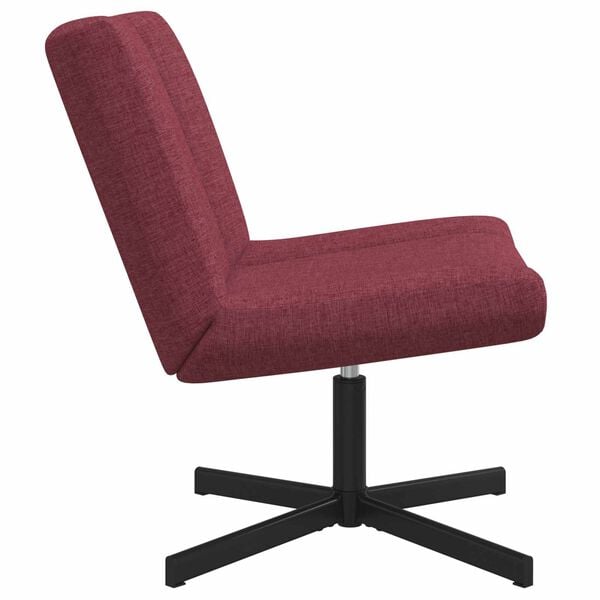 vidaXL Silla giratoria Rojo vino 63 x 75 x 76 cm tela