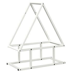 vidaXL Le&ntilde;ero blanco 50x25x60 cm Acero laminado en fr&iacute;o