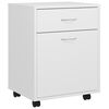 vidaXL Armario rodante de madera contrachapada blanco 45x38x54 cm