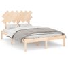 vidaXL Estructura de cama doble peque&ntilde;a de madera maciza 120x190 cm