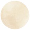 vidaXL Alfombra de pelo corto suave lavable HUARTE crema &Oslash; 80 cm