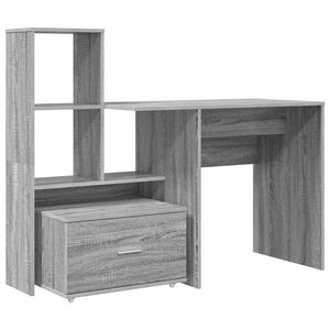 vidaXL Escritorio Gris Sonoma Madera de ingenier&iacute;a