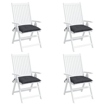 vidaXL Cojines sillas de jardín 4 uds tela Oxford antracita 40x40x7 cm