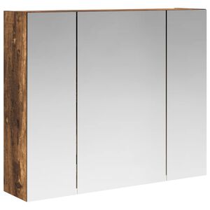 vidaXL Armario con espejo de ba&ntilde;o Roble ahumado 60 x 14,5 x 50 cm