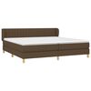 vidaXL Cama box spring con colch&oacute;n tela marr&oacute;n oscuro 200x200 cm