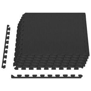 vidaXL Alfombrillas de goma EVA negras 6 uds 2,16 ㎡
