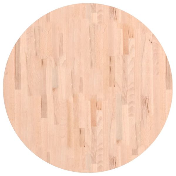 vidaXL Tablero redondo de madera maciza de haya &Oslash;90x2,5 cm