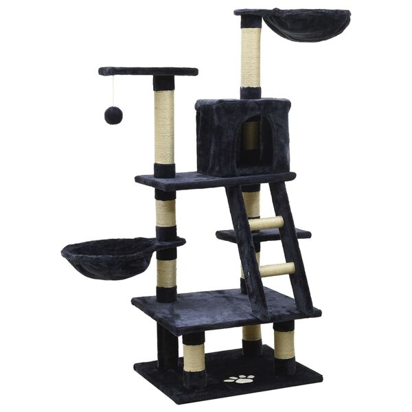 vidaXL Rascador para gatos con postes de sisal 122 cm azul