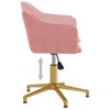 vidaXL Sillas de comedor giratorias 4 unidades de terciopelo rosa