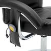 vidaXL Sill&oacute;n de masaje con reposapi&eacute;s cuero sint&eacute;tico negro