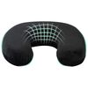 vidaXL Almohada de viaje para el cuello Negro Espuma Viscoel&aacute;stica