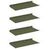 vidaXL Estante flotante 4 pcs Verde Oliva 40 x 18 x 2,5 cm Acero