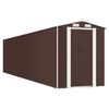 vidaXL Cobertizo jard&iacute;n acero galvanizado marr&oacute;n oscuro 192x855x223 cm