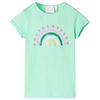 Camiseta infantil verde brillante 128