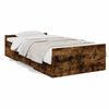 vidaXL Cama con cajones madera de ingenier&iacute;a roble ahumado 90x200 cm