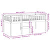 vidaXL Cama para ni&ntilde;os sin colch&oacute;n madera maciza pino blanca 80x200 cm