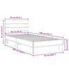 vidaXL Estructura cama madera ingenier&iacute;a metal roble marr&oacute;n 90x200 cm