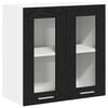 vidaXL Mueble colgante Roble Negro 60 x 31 x 60 cm