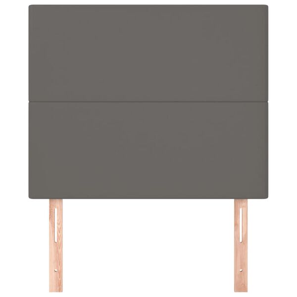 vidaXL Cabecero de cama gris 100x5x118/128 cm piel sint&eacute;tica