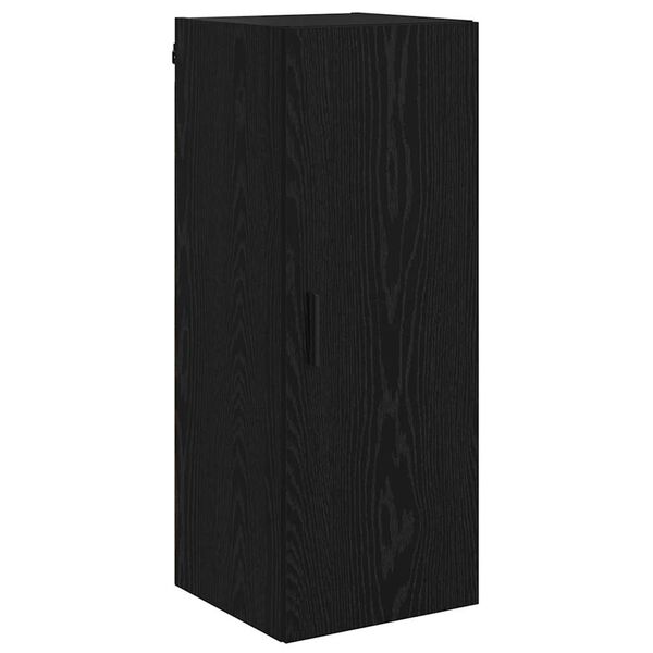 vidaXL Armario de pared Roble Negro 34,5 x 34 x 90 cm