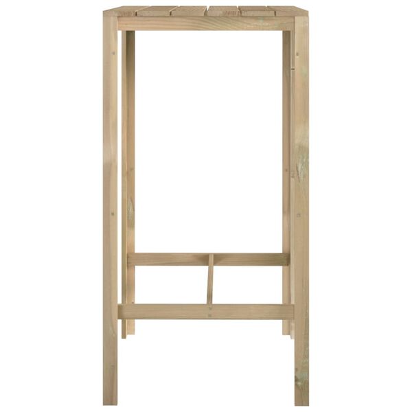 vidaXL Mesa de bar madera de pino impregnada 60x60x110 cm