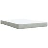 vidaXL Cama box spring con colch&oacute;n terciopelo gris claro 160x200 cm