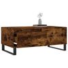 vidaXL Mesa de centro madera contrachapada roble ahumado 90x50x36,5 cm