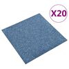 vidaXL Alfombra 20 pcs Azul 50 x 50 cm 100% Polipropileno