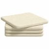 vidaXL Cojines para asiento 4 uds. Tela de pana Crema 40 x 40 x 3 cm