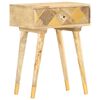vidaXL Mesita de noche de madera maciza de mango 43x30x58 cm