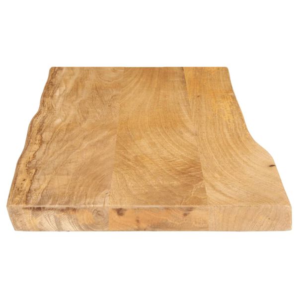 vidaXL Tablero de mesa borde natural madera maciza mango 100x40x2,5 cm