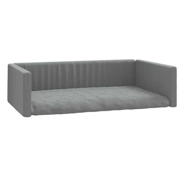 vidaXL Cama de maletero coche para perros aspecto lino gris 90x60 cm