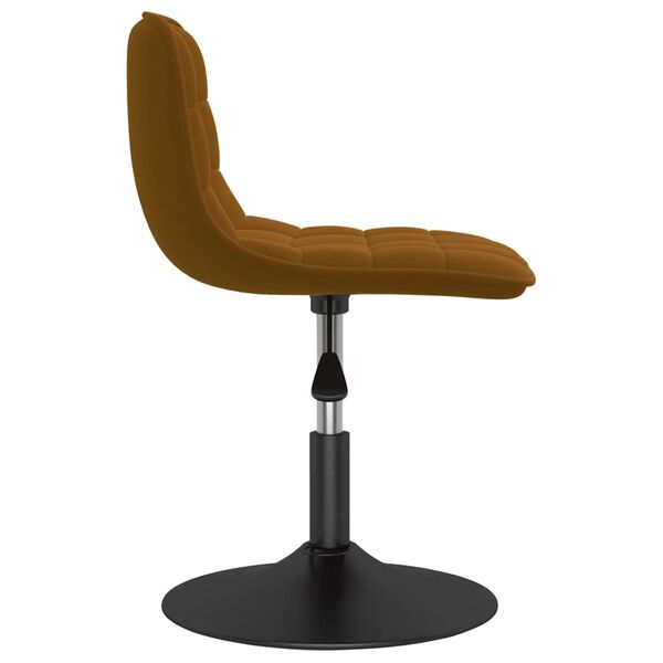 vidaXL Taburete de cocina de terciopelo marrón