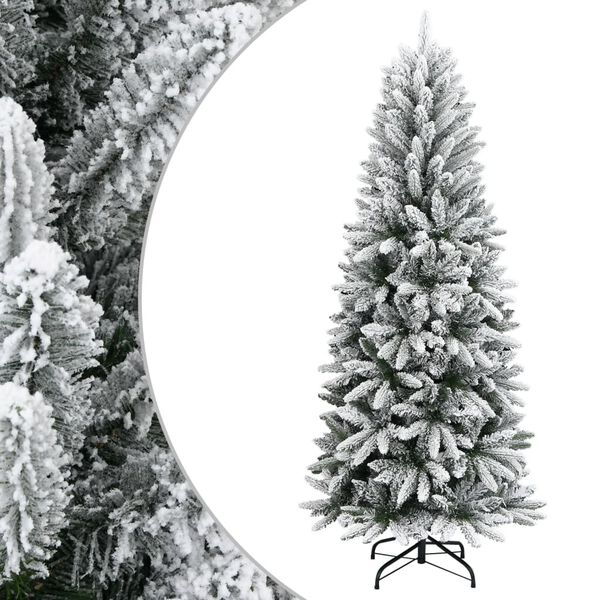 vidaXL Árbol de Navidad artificial con nieve PVC y PE 180 cm