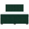 vidaXL Cama box spring con colch&oacute;n terciopelo verde oscuro 180x200 cm