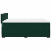 vidaXL Cama box spring con colch&oacute;n terciopelo verde oscuro 140x190 cm