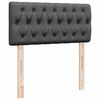 vidaXL Cama otomana con colch&oacute;n y LED tela gris oscuro 80x200cm