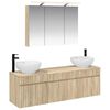 vidaXL Juego de Muebles de Ba&ntilde;o 4 uds. Roble Sonoma