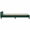 vidaXL Estructura de cama sin colch&oacute;n terciopelo verde oscuro 90x200cm