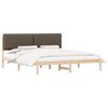 vidaXL Estructura de Cama con Cabecera Tapizada Taup&eacute; 180 x 200 cm