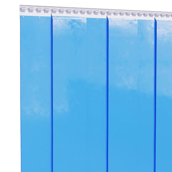 vidaXL Tira de cortina para puertas PVC azul 300x2,6 mm 10 m