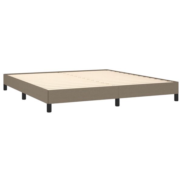vidaXL Cama sin colchón tela gris taupe 180x200 cm