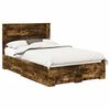 vidaXL Estructura de cama con caj&oacute;n Roble ahumado 120 x 200 cm
