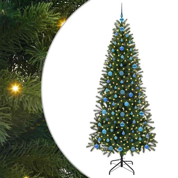 vidaXL Árbol de Navidad artificial con 300 LED Verde 210 cm PE y PVC