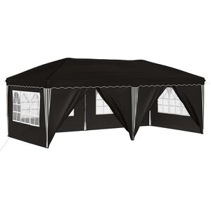 vidaXL Carpa Plegable para Fiestas 575 x 288 x 245 cm Negro