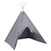 vidaXL Tienda tipi ni&ntilde;os y bolsa piel de melocot&oacute;n gris 120x120x150cm