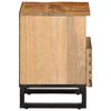 vidaXL Mesitas de noche 2 uds madera maciza mango rugosa 40x34x46 cm