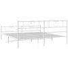 vidaXL Estructura cama sin colch&oacute;n con estribo metal blanco 193x203 cm
