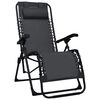 vidaXL Tumbona plegable de terraza textileno negra