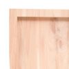 vidaXL Encimera de ba&ntilde;o madera maciza sin tratar 140x60x(2-6) cm